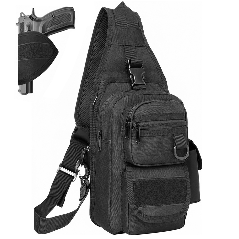 Edc Concealed Carry Backpack - Borsa Tattica per Pistola a Tracolla,