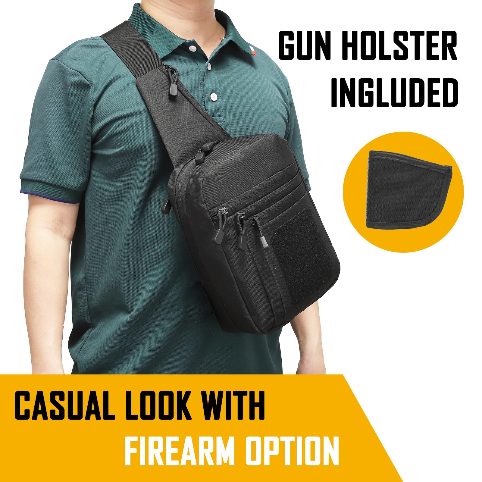 Edc Carry For Men - Borsa a tracolla da trasporto nascosta