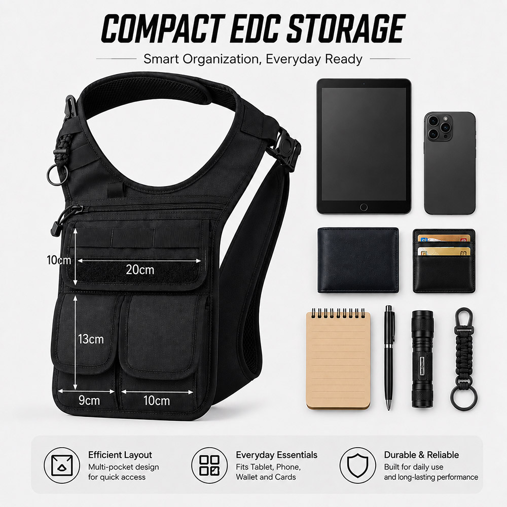 Borsa a tracolla tattica QX pe - Edc Carry For Men recensione e prezzo