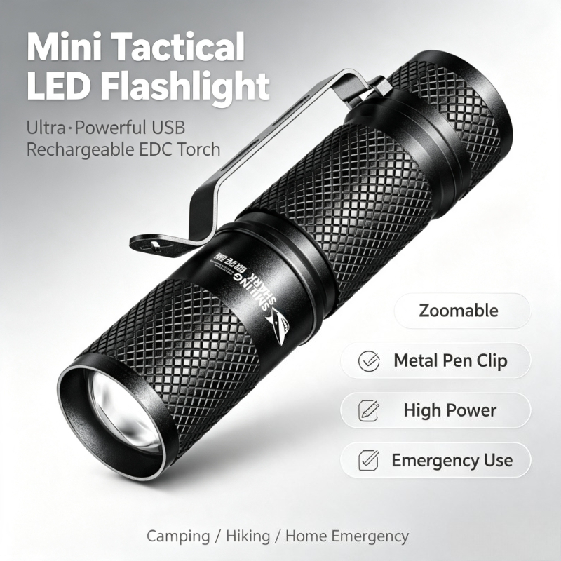 SMILING SHARK Torcia LED Tatti - Edc Every Day Carry おもちゃ recensione e prezzo