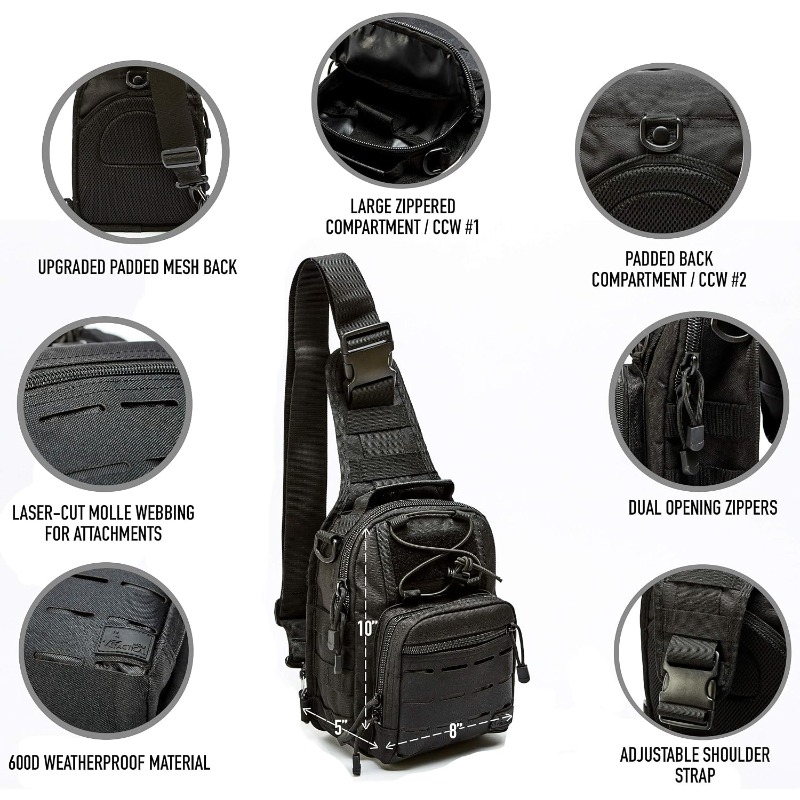 Borsa a Tracolla Tattica Compa - Edc Concealed Carry Backpack recensione e prezzo